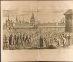 Rothgiesser, Christian Lorenzen - The donkey walk in the Moscow Kremlin (Illustration from Travels to the Great Duke of Muscovy and the King of Persia by Adam O