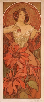 Mucha, Alfons Marie - Ruby (From the series The gems)