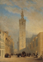 Domínguez Bécquer, José - The Giralda seen from Calle Placentines