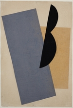 Popova, Lyubov Sergeyevna - Composition (Blue-Yellow-Black)