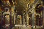 Pannini (Panini), Giovanni Paolo - Cardinal Melchior de Polignac Visiting the Basilica of Saint Peter in Rome