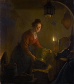 Versteegh, Michiel - Woman in a Kitchen by Candlelight