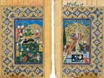 Iranian master - Picnic. Miniature from Yusuf and Zalikha (Legend of Joseph and Potiphar's Wife) by Jami