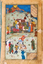 Anonymous - Miniature from Yusuf and Zalikha (Legend of Joseph and Potiphar's Wife) by Jami