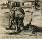 Gogh, Vincent, van - Peasant Woman Planting Potatoes