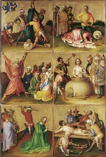 Lochner, Stephan - Martyrdom of the Apostles. Left panel
