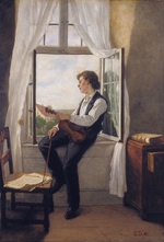 Scholderer, Franz Otto - The Violinist at the Window
