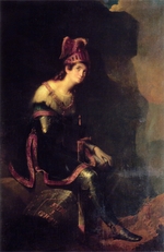 Bruni, Fyodor Antonovich - Portrait of Princess Zinaida Alexandrovna Volkonskaya (1792-1862) in the Habit of Tancred