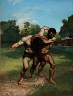Courbet, Gustave - The Wrestlers