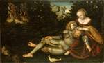 Cranach, Lucas, the Younger - Samson and Delilah