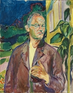 Munch, Edvard - Self-Portrait in Front of the House Wall