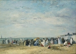Boudin, Eugène-Louis - The Beach at Trouville