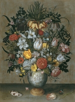 Bosschaert, Ambrosius, the Elder - Chinese Vase with Flowers, Shells and Insects