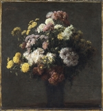 Fantin-Latour, Henri - Vase with Chrysanthemums