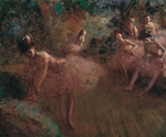 Forain, Jean-Louis - Dancers in pink