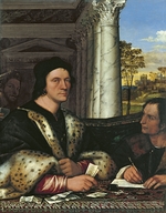 Piombo, Sebastiano, del - Portrait of Ferry Carondelet (1473-1528), with his Secretary