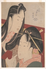 Hokusai, Katsushika - Squeaking a Ground Cherry, from the series Seven Fashionable Useless Habits