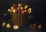 Zurbarán, Juan de - Basket with Apples, Quinces and Pomegranates