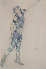Bakst, Léon - Costume design for Vaslav Nijinsky in the ballet Le Spectre de la Rose