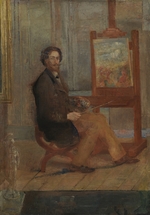 Ensor, James - Self-Portrait at the Easel