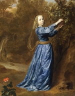Mytens (Mijtens), Johannes (Jan) - Portrait of a girl picking grapes