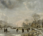 Cappelle, Jan van de - Winter landscape with Kolf players