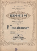 Anonymous - The title page of the first edition of the Fifth Symphony by Tchaikovsky
