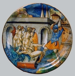 Avelli, Francesco Xanto - Plate. Chastisement of Lascivious Rome by Charles V