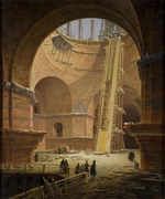 Vorobyev, Maxim Nikiphorovich - Raising of Columns in the St Isaac's Cathedral