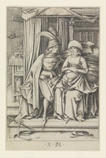 Meckenem, Israhel van, the Younger - A Couple Seated on a Bed