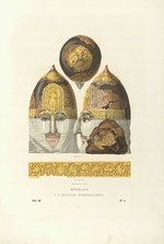 Solntsev, Fyodor Grigoryevich - Helmet of Grand Prince Yaroslav II Vsevolodovich. From the Antiquities of the Russian State