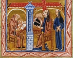 Anonymous - Hildegard receives a vision in the presence of her secretary Volmar and her confidante Richardis