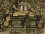 Anonymous - Spinet lid of Lucas Friedrich Behaim von Schwartzbach