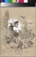 Kandaurov, Anton Ivanovich - Illustration to the poem The Angel of Death by M. Lermontov
