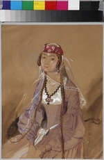 Gagarin, Grigori Grigorievich - Portrait of Countess Marta Sologashvili, Princess Eristavi