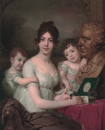 Borovikovsky, Vladimir Lukich - Portrait of Countess Liubov Ilyinichna Kusheleva, née Bezborodko (1783-1809) with children