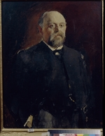 Serov, Valentin Alexandrovich - Portrait of Savva Ivanovich Mamontov (1841-1918)