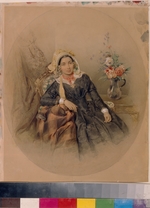 Sokolov, Pyotr Fyodorovich - Portrait of Baroness Iuliania Ivanovna Klodt von Jürgensburg