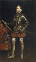 Anonymous - Portrait of Philip II (1527-1598) in armour from the battle of Saint Quentin