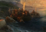 Aivazovsky, Ivan Konstantinovich - The Disembarkation of Christopher Columbus on San Salvador, 12th October 1492