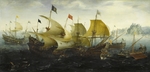 Aert Anthonisz., (Aert van Antum) - Battle of Cadiz (Dutch and English Ships Attack the Spanish Armada)