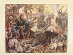 Vasnetsov, Viktor Mikhaylovich - Rest of Grand Prince Vladimir II Monomakh on the Hunt. (The Imperial Hunt in Russia by N. Kutepov)