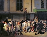 Boilly, Louis-Léopold - The Entrance to the Théâtre de l'Ambigu-Comique before a Free Performance