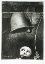 Redon, Odilon - A Mask Sounds the Death Knell. Series: For Edgar Poe