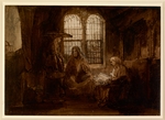 Rembrandt van Rhijn - Christ Conversing with Martha and Mary
