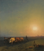 Aivazovsky, Ivan Konstantinovich - Ploughing the fields, Crimea