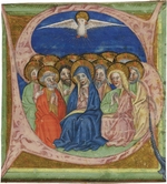 Anonymous - The Pentecost. Initial S from an manuscript Gradual