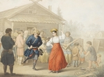 Opiz, Georg Emanuel - Merry-making Outside a Tavern