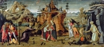 Jacopo del Sellaio - Landscape with biblical scenes and legends of the saints