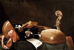 Baschenis, Evaristo - Still Life with Musical Instruments